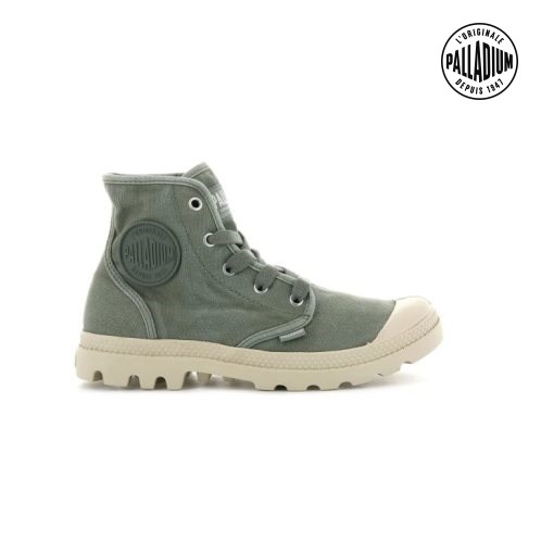 Bottes Palladium Pampa Hi Femme Vert Olive | FR BNS478M